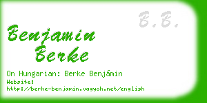 benjamin berke business card