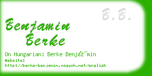 benjamin berke business card